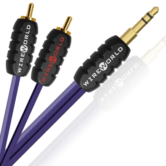 Cable 3.5mm a 2 RCA | 1.5 Metros | WireWorld Pulse Mini Jack - PrimeAudio