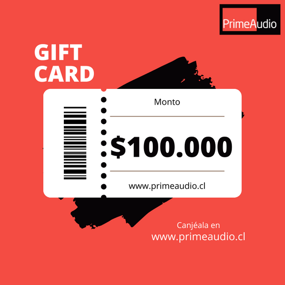 Tarjeta Regalo | Gift Card | 100.000 - PrimeAudio